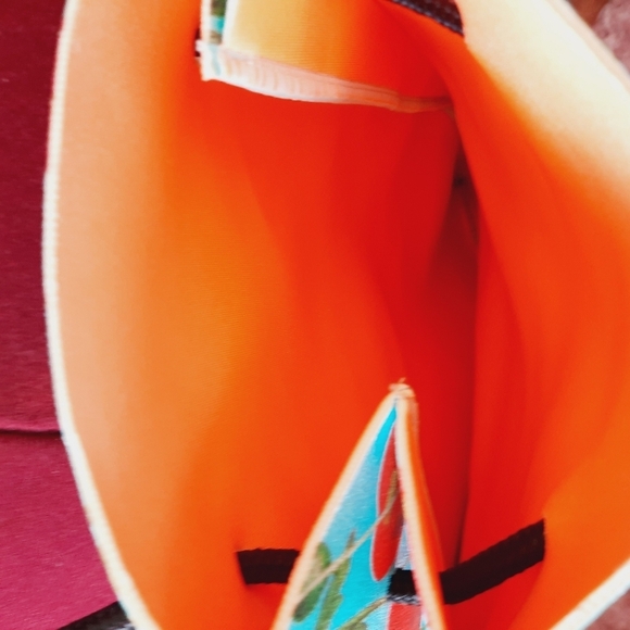 Triangl Swimwear neoprene turquoise floral drawstring beach bag backpack - Picture 5 of 7